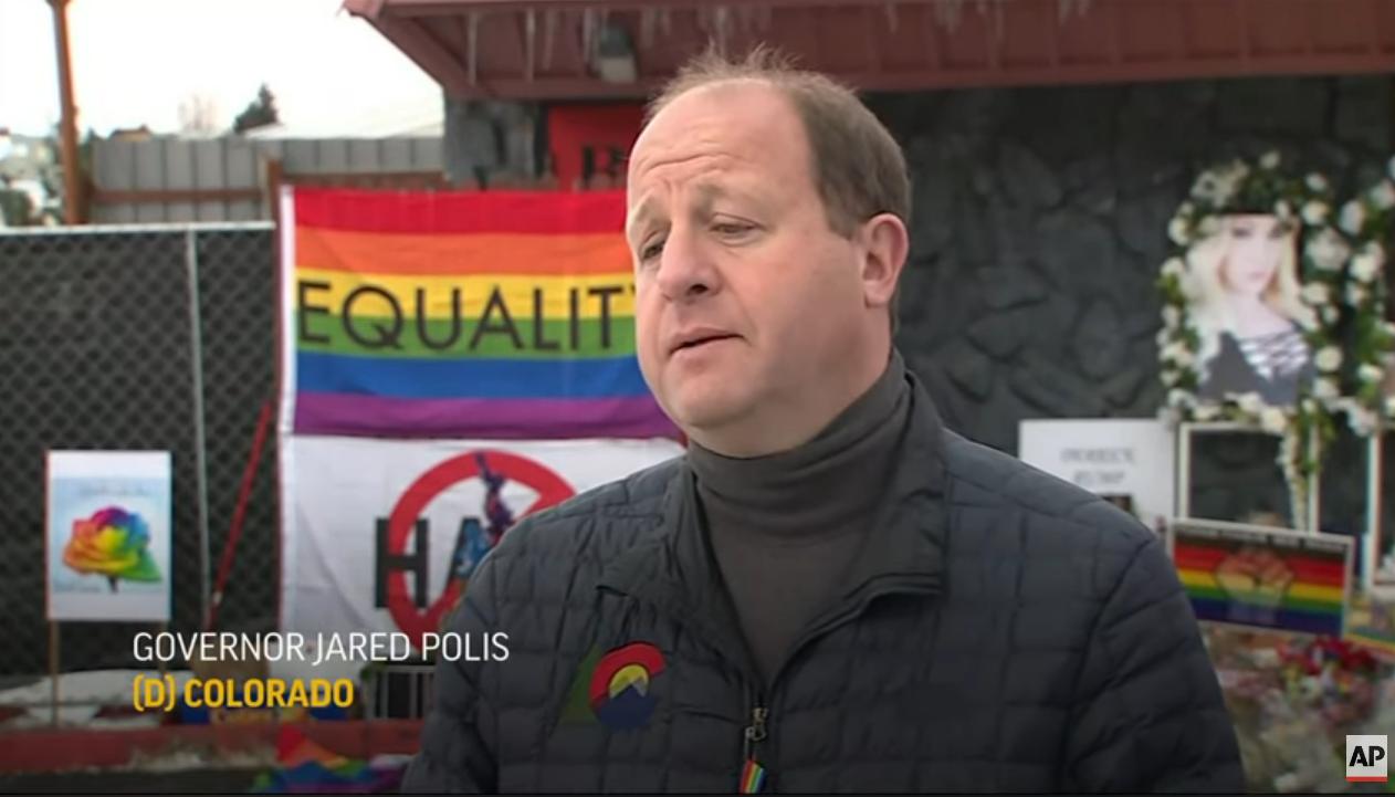 Colorado Governor Jared Polis visits Club Q and memorial to victims pic