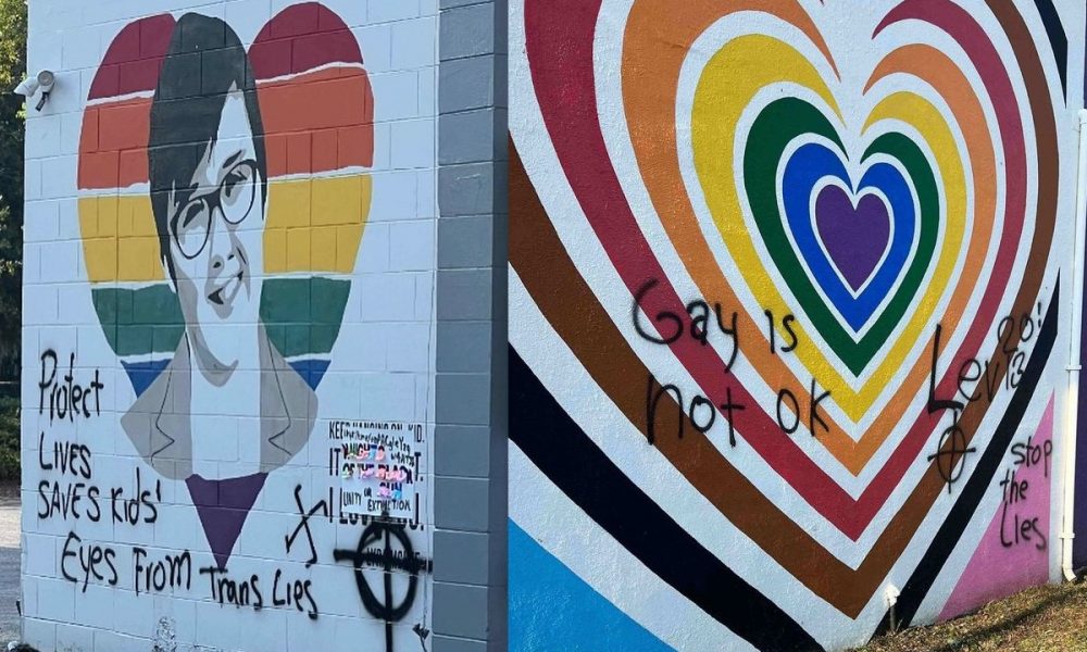 Orlando LGBTQ Center Murals Defaced, Nazi & Anti-LGBTQ Hate