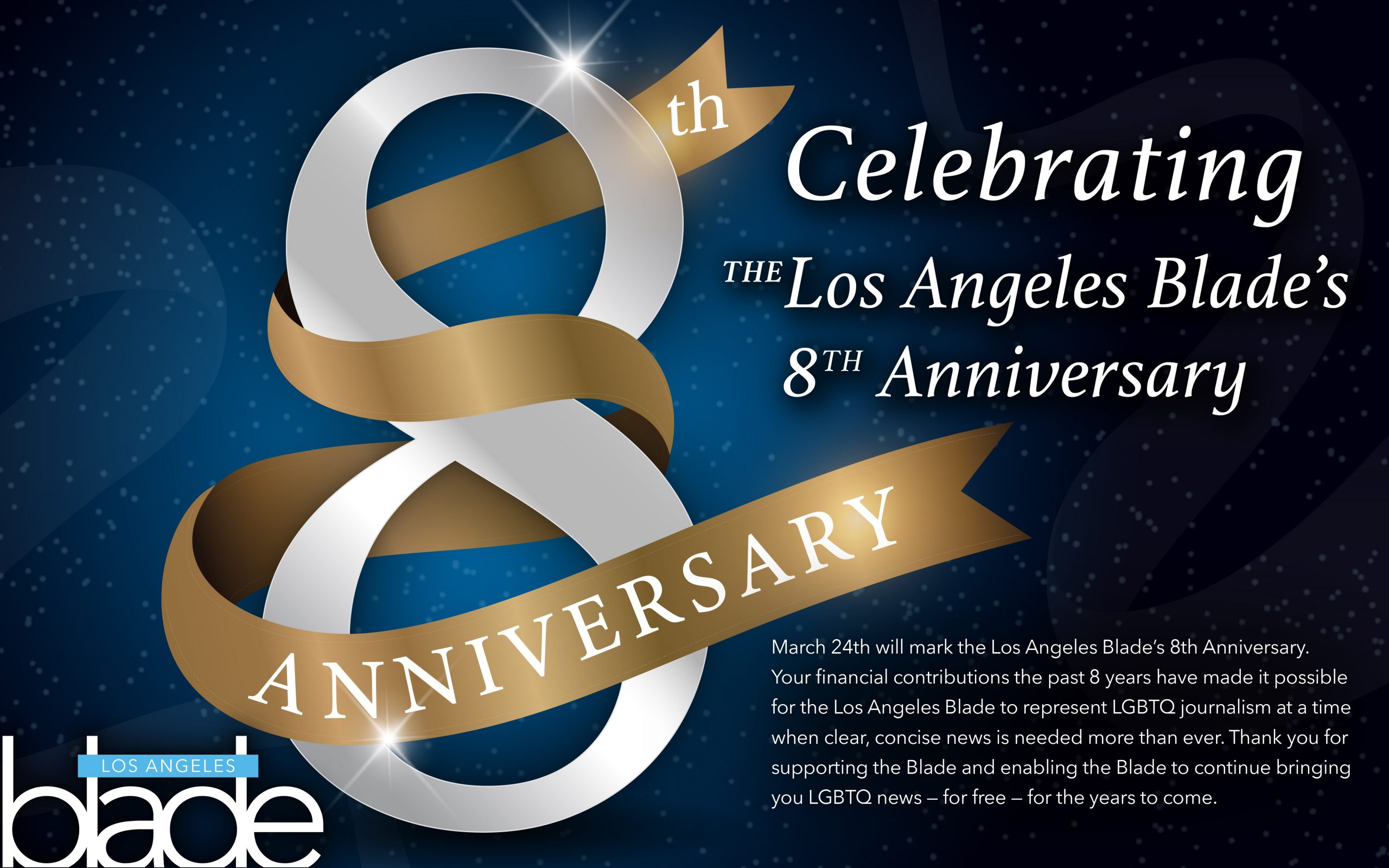 LA Blade Anniversary Graphic